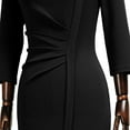 thumbnail image 7 of GRACEART Catholic Church Women Clergy Mass Dress Black Wrap Ruched Split Dress Band Collar, 7 of 7