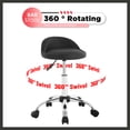 thumbnail image 4 of FDW Height Adjustable Rolling Swivel Stool Chair with Back Rest Salon Office Massage Spa Tattoo Stool(Black), 4 of 7