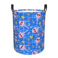 thumbnail image 6 of Picia Tropical Jellyfishes Large Laundry Basket, Waterproof, Freestanding Laundry Hamper, Collapsible Tall Clothes Hamper with Extended Handles-Small, 6 of 8