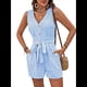 thumbnail image 2 of Mono Corto para Mujer, Informal, con Bolsillo en V, , Sin Mangas, Azul , Talla XL, 2 of 10