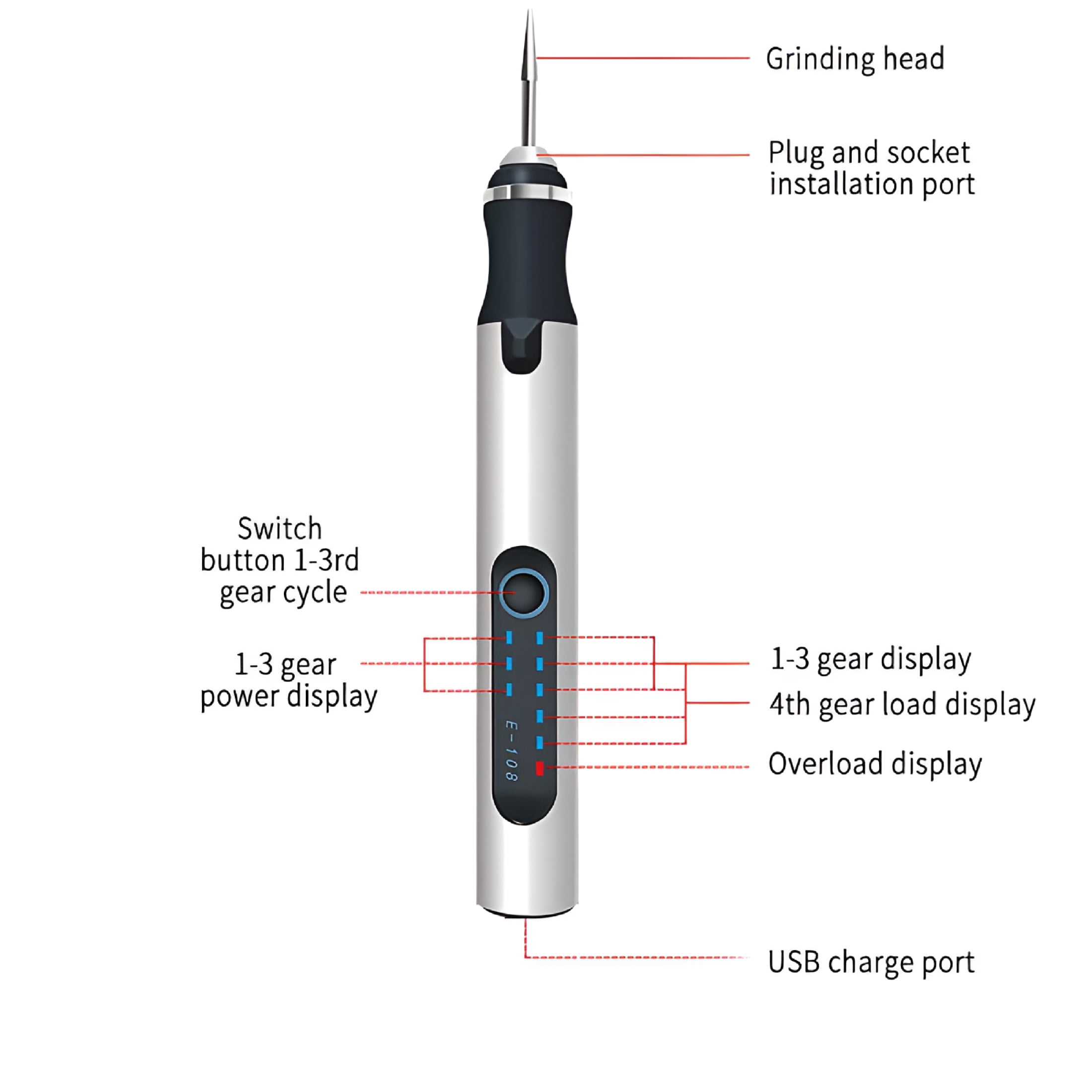 EXLEAF 2026 New Electric Engraving Pen Kit with 30 Bits,Usb Rechargable Cordless Engraving Tools,Portable Diy Engraving Pen for Metal,Wood,Stone,Jewelry,Glass and Plastic Engraving Tool