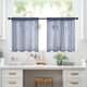 thumbnail image 1 of Xiao Hua Cortina pequeña de gasa fina, impermeable, semiopaca, de color sólido, para decoración de cocina y baño, 2 piezas, 29,9 x 36,22 pulgadas, azul, 1 of 5