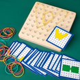 thumbnail image 2 of Gráfico creativo de madera Geoboard Peg Board Montessori preescolar juguetes educativos para niños chico Sincero Hogar, 2 of 5