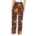 thumbnail image 3 of Balery Woodland Creatures Floral print Women's Pajama Pants,Ultra Lightweight Pjs,Lounge Pant-Large, 3 of 9