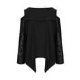 thumbnail image 5 of VEKDONE Plus Size Tops for Women Cold Shoulder Sexy Tops Fall Long Sleeve Sequins Tops Fashion Irregular Hem Loose Party Blouse, 5 of 7