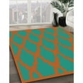 thumbnail image 3 of Ahgly Company Machine Washable Indoor Square Transitional Light Sea Green Area Rugs, 4' Square, 3 of 7