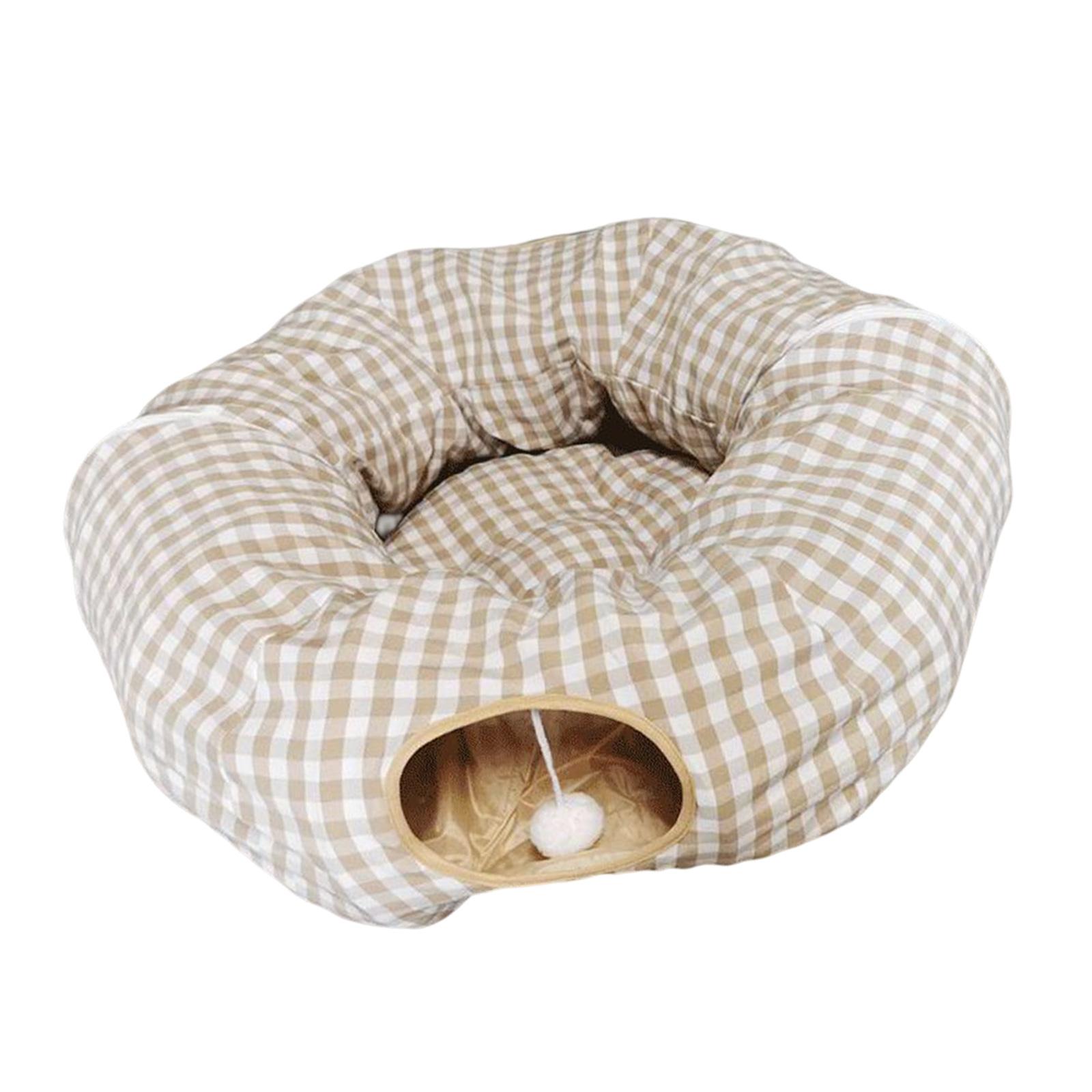 Tunnel Pour Petits Animaux - Lot De 2 Tunnels En Coton (S Et M) Pour Hamster, Cochon D'Inde, Lapin, Chaton - Motifs Lapins