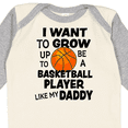 thumbnail image 4 of Inktastic I Want To Grow up To Be A Basketball Player Like My Daddy Boys or Girls Long Sleeve Baby Bodysuit, 4 of 5