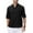 Black, variant on Men's Cotton Henley Shirt Band Collar Short Sleeve Shirt Casual Summer Lightweight Breathable Shirt Beige L