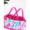 thumbnail image 5 of DPOIS Kids Girls 2 Piece Mermaid Scales Ballet Dance Sports Bra Crop Top with Shorts Colorful Fish Scales 4, 5 of 7
