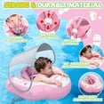 thumbnail image 6 of WonderStone  Kid Pool Float with  Canopy, Inflatable Swimming Float with Safety Seat, Water Toy for Kids Ages 1-5, Pool & Beach Toy for Boys and Girls, Pink, 6 of 8