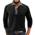 thumbnail image 1 of Blusa y camisa de manga larga con cuello vuelto para hombre, blusa informal de moda con cuello vuelto y manga larga, blusa transpirable, blusa para hombre, 1 of 6