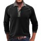 thumbnail image 1 of Blusa y camisa de manga larga con cuello vuelto para hombre, blusa informal de moda con cuello vuelto y manga larga, blusa transpirable, blusa para hombre, 1 of 6