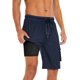 thumbnail image 2 of Xishao Traje de Baño Hombre 2 in 1 con Licra Shorts 7" para Playa Pantalones Cortos Deportivos con Bolsillos Casual para Exterior Natación azul oscuro 30 azul oscuro 30 Xishao ropa, 2 of 2