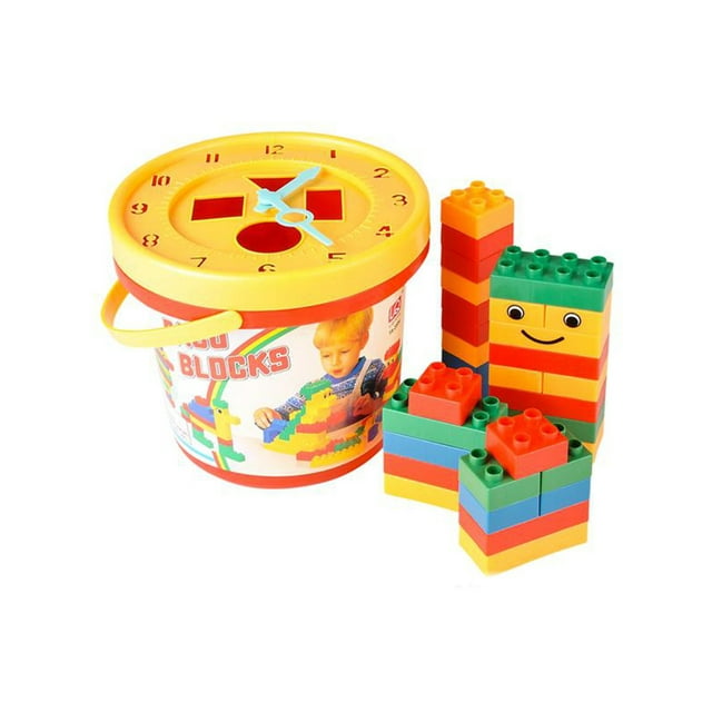 Rhode Island Novelty 30pc Bucket Building Playset Creative Big Brick