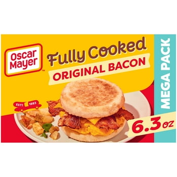 O Mayer Fully Cooked Original Bacon Mega Pack, 6.3 oz Box