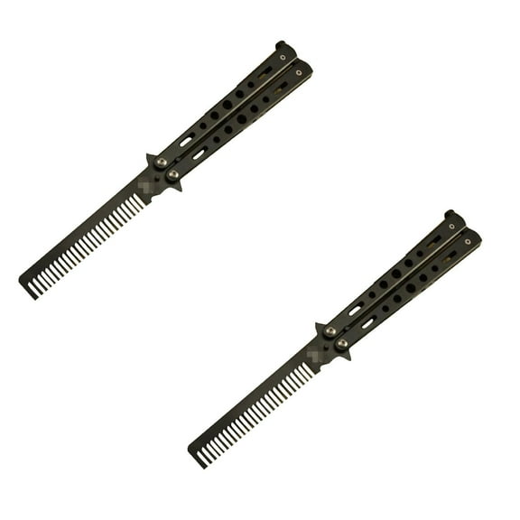 2Pack Outdoor Camping Practice Comb Practice (Not Edged) Butterfly Comb Practice Tool Practice Swing Comb Suitable For Beginners Cutter Home Decor