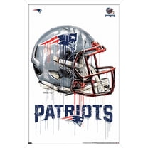 NFL New England Patriots - Drip Helmet 20 Wall Poster, 22.375" x 34", Framed