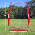 thumbnail image 3 of Portable Baseball Softball Pitching Screen, 4x7FT Pitcher Protection Net with Carry Bag and Ground Stakes, Batting Practice Net for Safe Training, 3 of 7