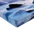 thumbnail image 2 of Ambesonne Summer Fitted Sheet, Rocky Coast Mystic Storm, Full Size, Grey Purple, 2 of 3