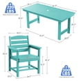 thumbnail image 3 of JUSTLET Outdoor Patio Dining Table, Patio Furniture, Turquoise (No Chairs), 3 of 5