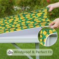 thumbnail image 6 of Yellow Lemon Fruit Dots Green Pattern Square Fitted Tablecloth with Elastic Edge,Square Table Cover,Washable Elastic Table Cover for Home Kitchen Party Decor 36"x36", 6 of 6