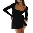 thumbnail image 1 of OUSITAID Robe Décontractée pour Femmes à Nouer Taille Haute Deux-en-un, 1 of 7