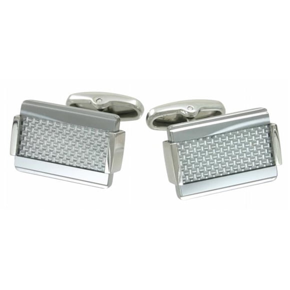 Rising Time TFCL-4064-SIL Tungsten Carbon Fiber Cuff Link