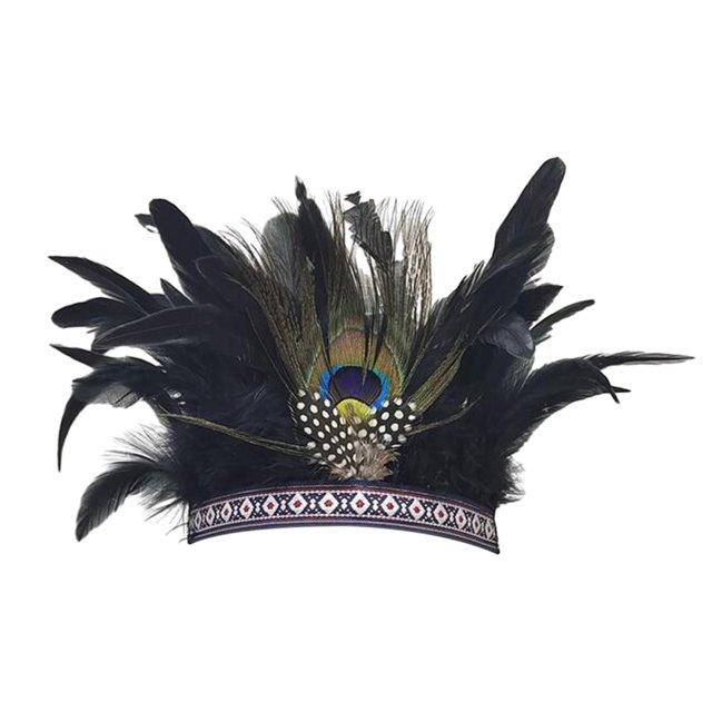 Tocado de plumas, accesorio para fotos, sombrero decorativo de jefe indio americano para Adultos