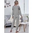 thumbnail image 2 of Womens Tracksuit Sets 2 Piece Sweatsuits Knit Pullover Sweater Top Suits Outfits,Grey,Medium, 2 of 3