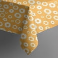 thumbnail image 4 of Orange Daisy Flower Floral Pattern Rectangle Tablecloth 60"x120",Waterproof Polyester Rectangle Table Cloth, Wipeable Spillproof Polyester Tablecloth for Dining, Camping, Indoor and Outdoor, 4 of 6