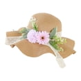 thumbnail image 4 of Sombrero de paja DIY con flores artificiales, transpirable, para uso doméstico, para niñas, vacaciones, manualidades, para exteriores, a moda, Estilo E, 4 of 8