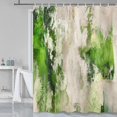 thumbnail image 2 of Green Abstract Shower Curtains Beige Grey Brushstroke Shower Curtain Boho Ombre Minimalist Chic Art Bath Curtain for Bathroom Tan Mustard Orange Fabric Restroom Bathtub Curtain with 12 Hooks, 72X72in, 2 of 5