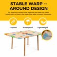 thumbnail image 4 of Spring Easter Table Cloths for 4 Foot Rectangle Tables, Bunny Colorful Eggs Floral Beige Patio Waterproof Elastic Fitted Tablecloths, Washable Rectangular Table Cover for Camping, 4 of 8