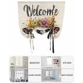 thumbnail image 6 of Cow Flower Tie Up Curtains for Window, Thermal Insulated Balloon Shade Adjustable Rod Pocket Curtains Valance Panels for Kitchen Bathroom Cafe 42 x 54 Spring Cute Idyllic Animal Garland Floral, 6 of 6