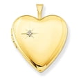 thumbnail image 4 of 14K Gold 1/20 Gold Filled 20mm Diamond Heart Locket Pendant with 18 In Chain, 4 of 7