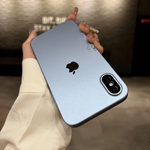 Funda Dura De Lujo Esmerilado Mate PC Para iPhone Xs 11 12 13 14 pro max Xr X 7 8 14 Plus Lente Cubierta Protectora De La Cámara Carcasa