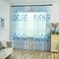 thumbnail image 3 of Kripyery 1 Sheet Window Gauze Transparent Durable Polyester Elegant Floral Printing Window Tulle Curtain Home Decoration, 3 of 8