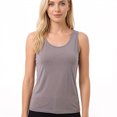 thumbnail image 3 of JUUNthy Womens Tank Tops, Wide Strap Built in Padded Bra Crewneck Casual Soft Basic Undershirts Pink 2XL, 3 of 9