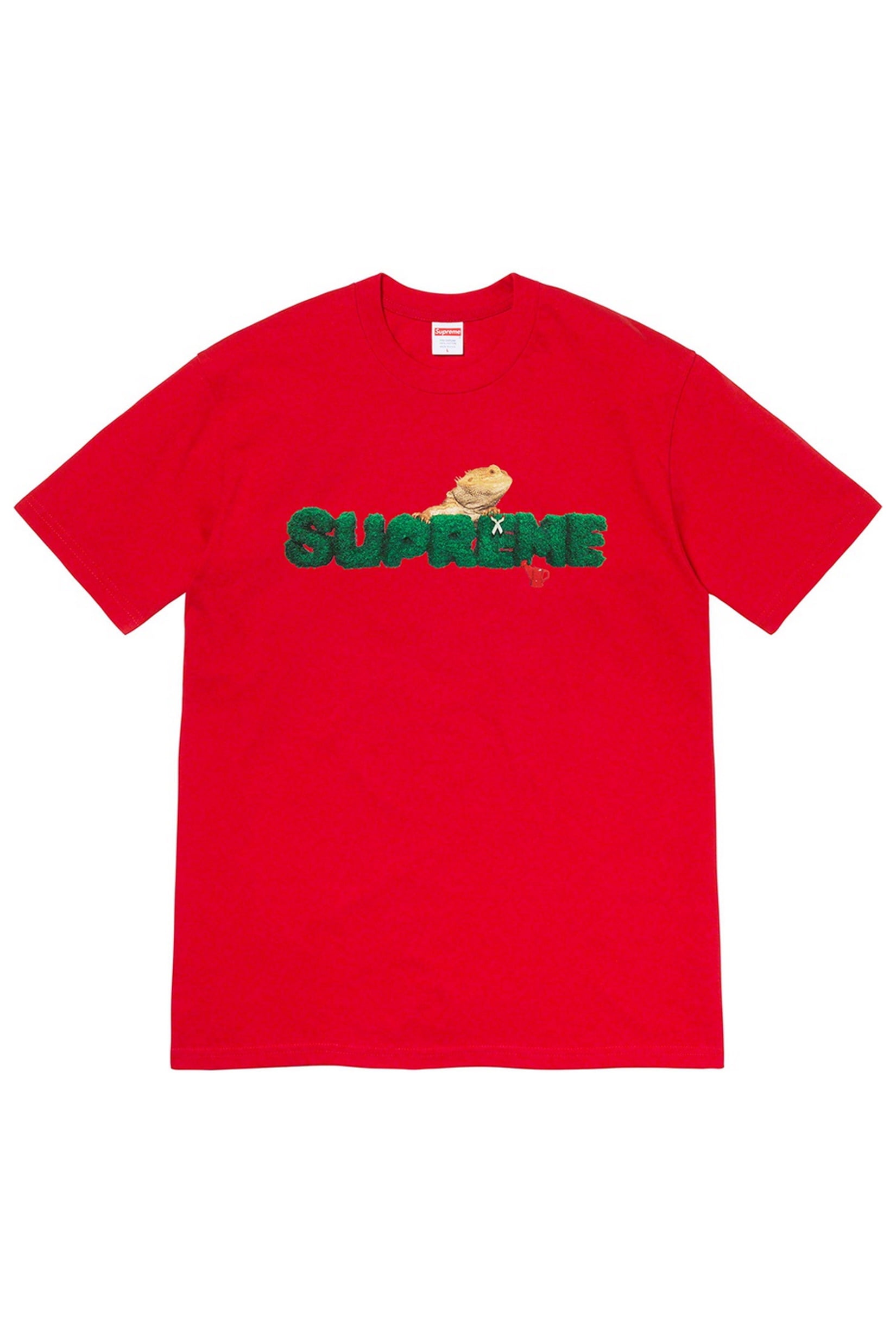 supreme lizard tee red