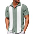 thumbnail image 2 of Men's Hawaiian Printed Button Short Sleeve Shirts Men's Casual Fashion Short Sleeve Shirts M, 2 of 4