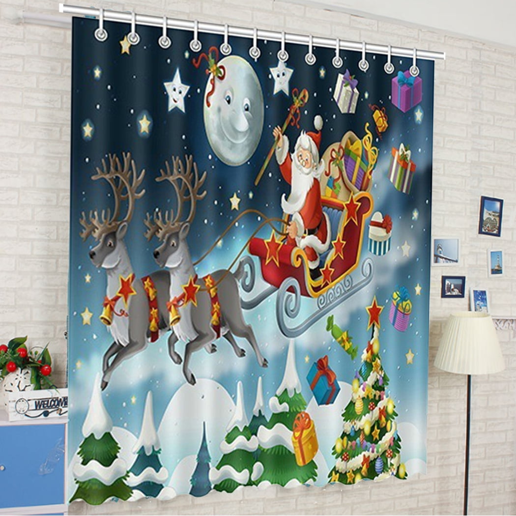 Rideau De Douche En Tissu Imperméable Pour Crèche De Noël, Motif