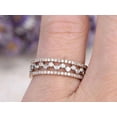 thumbnail image 5 of 1.50 Carat 3 wedding Ring set Wedding Band Stackable Ring set with 18k Gold Plating, 5 of 6