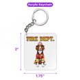 thumbnail image 5 of Firefighter Brittany Spaniel Hero Rescue Fire Dept Fireman USA Flag Acrylic Keychain Brittany Dog Lover Gifts Idea Collar Charm Tag Keyring - 02026, 5 of 5