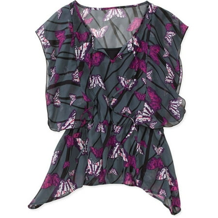 No Boundaries Juniors Butterfly Sleeve T