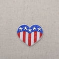 thumbnail image 2 of Heart - Patriotic American Flag - Nail head Stars - Embroidered Patch/ Iron on Applique, 2 of 2