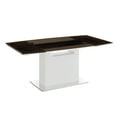 thumbnail image 4 of Casabianca Olivia Manual Dining Table with White Base and Smoked Top, 4 of 6