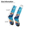 thumbnail image 2 of Salouo Colorful Underwater Plant Turtle Print Women's Men's Ankle Socks 1-pack Casual Athletic Socks for Unisex Adult Moisture-Wicking Socks for Daily Wear/Running/Sport, 2 of 8