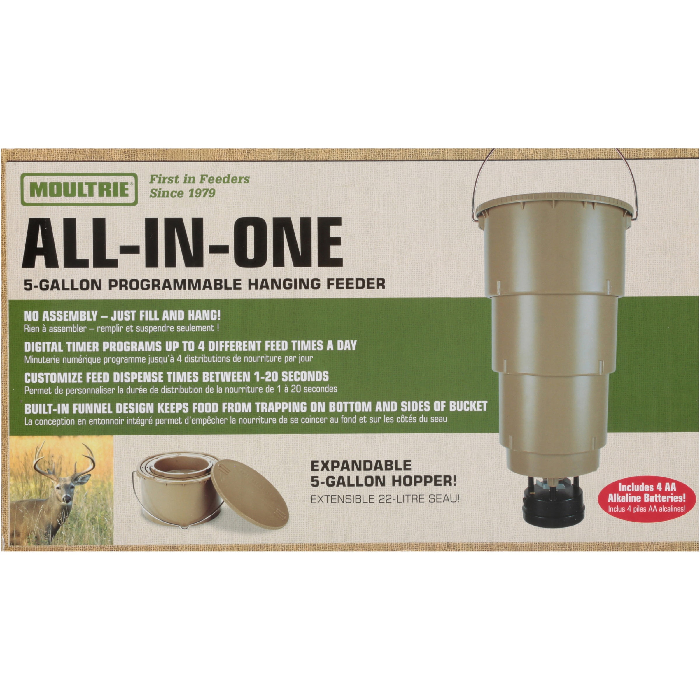Moultrie All In One 5 Gallon Programmable Hanging Feeder Box