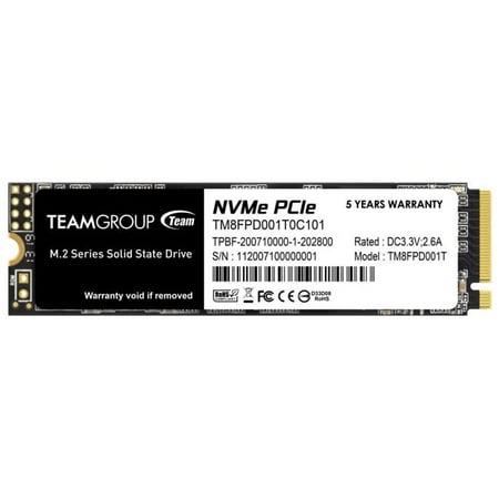 Team Group TM8FPD001T0C101 MP33 PRO M.2 2280 1TB PCIe 3.0 x 4 with NVMe 1.3 3D NAND Internal Solid State Drive